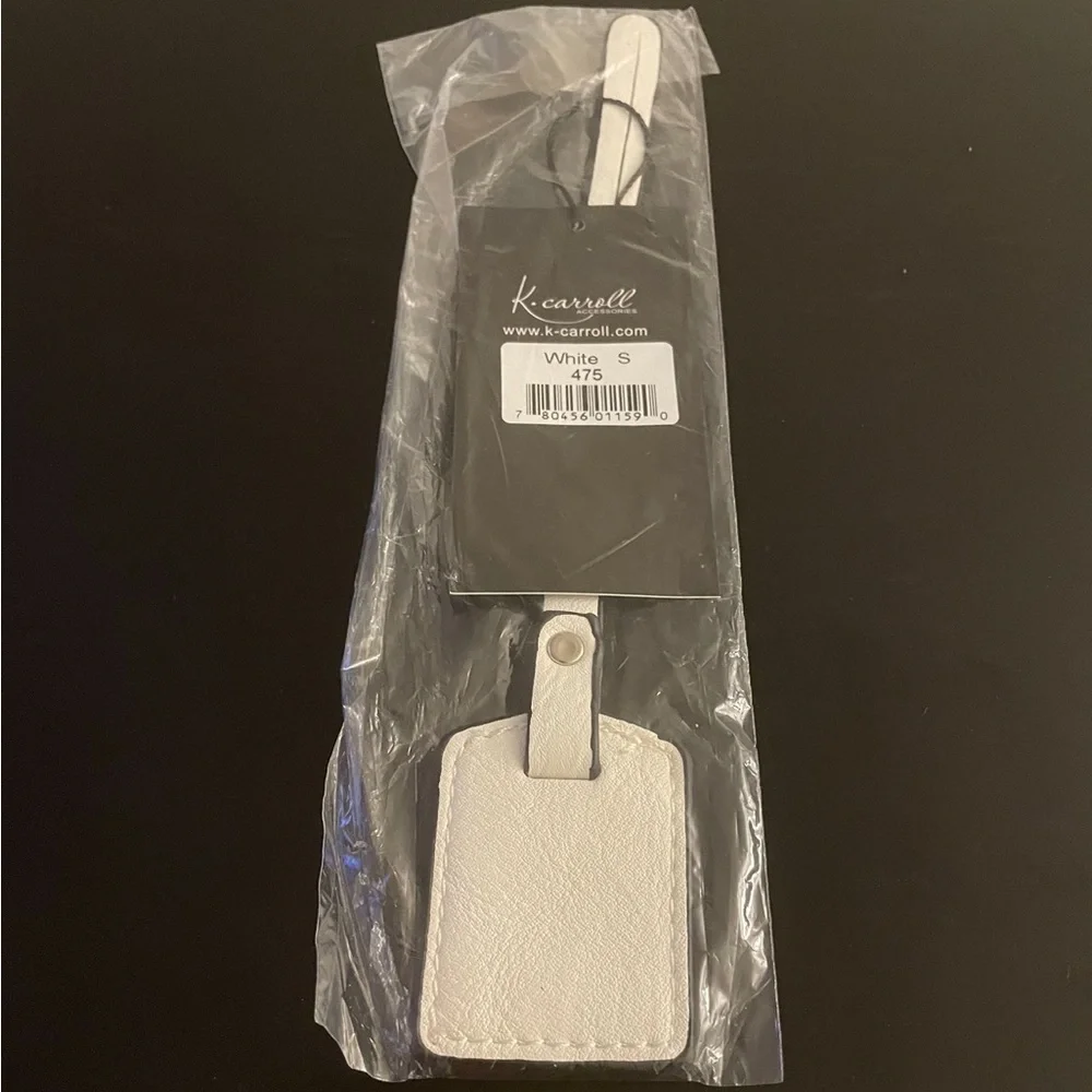 NWT “K•Carroll” Bag Tag, Monogram Letter 